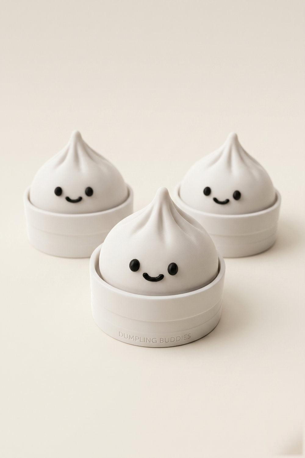 Happy Dumpling mechanical keyboard switch clicker fidget toy printed in full-color rigid resin by IMAGINAT Barcelona