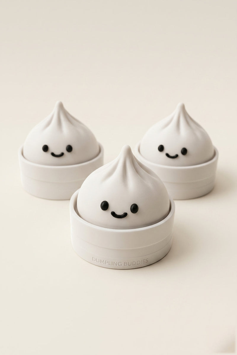 Happy Dumpling mechanical keyboard switch clicker fidget toy printed in full-color rigid resin by IMAGINAT Barcelona